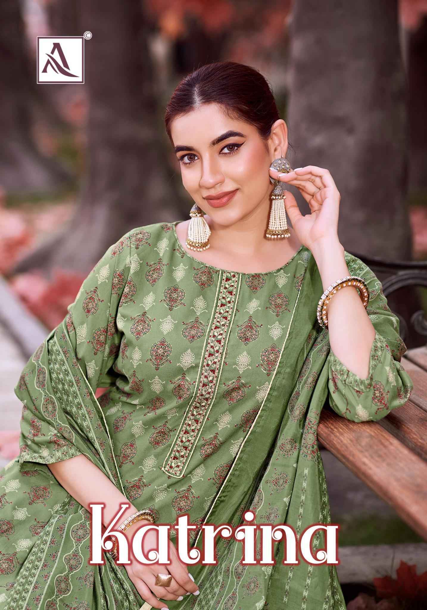 ALOK KATRINA PURE VISCOSE REYON DRESS MATERIAL AT WHOLESALE PRICE ( 6 PCS CATALOG )