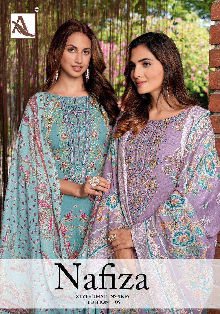 Alok Nafiza Editon 5 Cambric Cotton Dress Material Wholesale Price ( 8 Pcs Catalog )