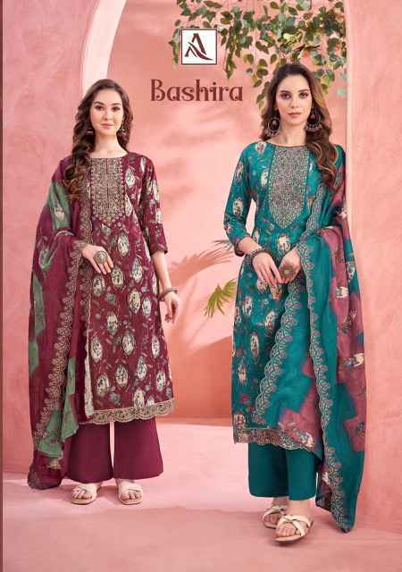 Alok Suits Bashira Cambric Cotton Dress Material Latest Catalog ( 6 pcs Catalogue )