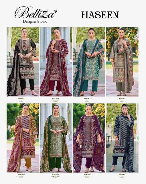 Belliza Designer Haseen Cotton Dress Material Wholesale Market ( 8 pcs Cataloge )