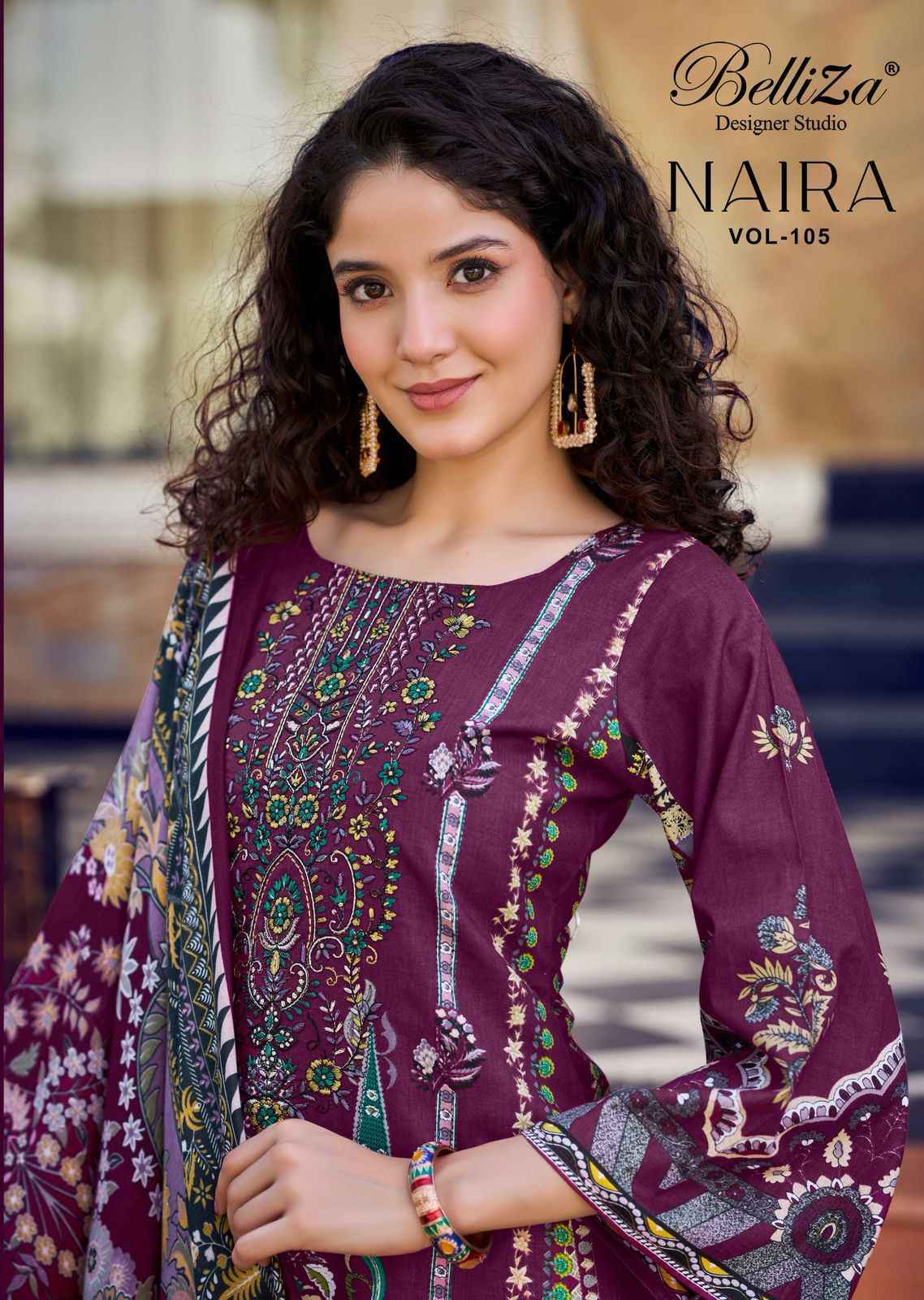 Belliza Designer Naira Vol 105 Cotton Suits New Catalog ( 8 pcs Catalogue )