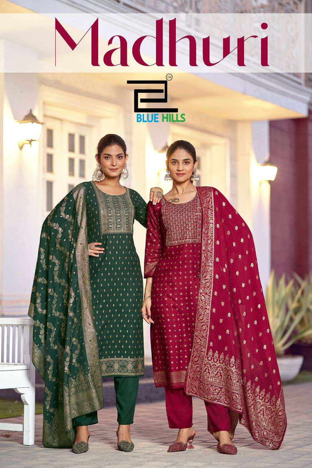 BLUE HILLS MADHURI RAYON FANCY EMBROIDERY WORKS LADIES KURTI COMBO SET WHOLESALE PRICE ( 8 PCS CATALOG )