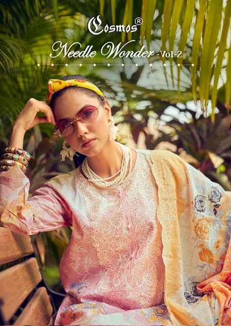 Cosmos Needle Wonder Vol 2 Lawn Cotton Pakistani Salwar Kameez ( 8 pcs Catalogue )