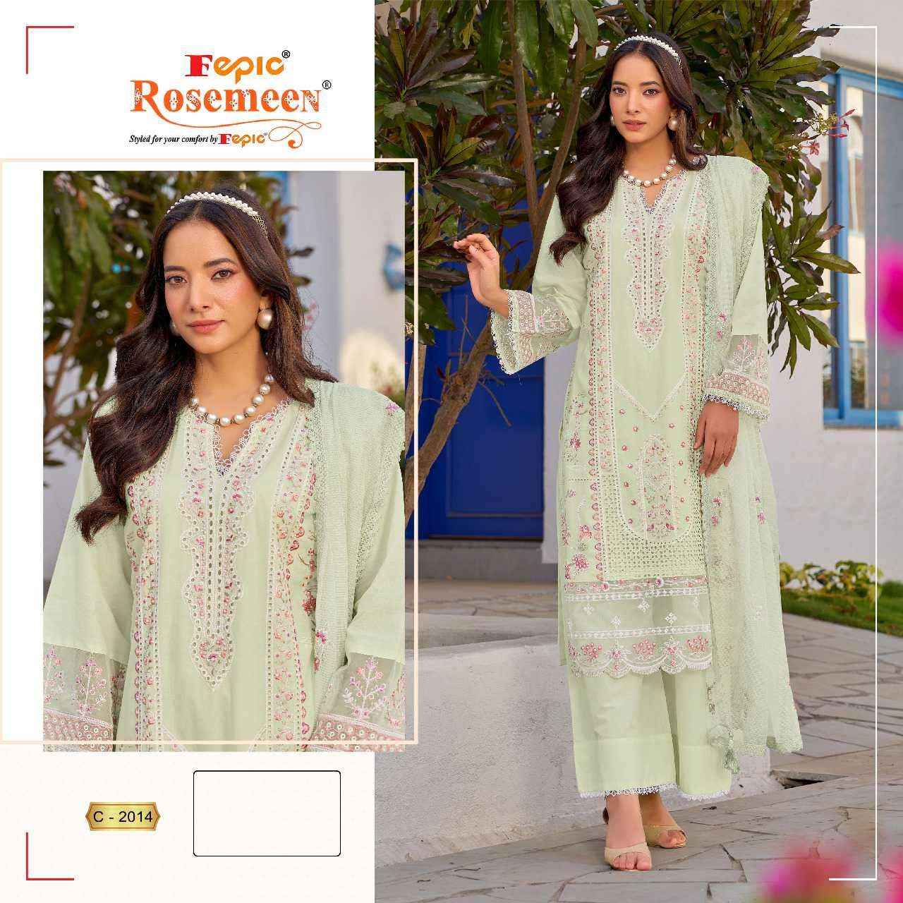 Fepic C 2014 Colors Pakistani Suit Dress Material Wholesale Price ( 3 Pcs Catalog )