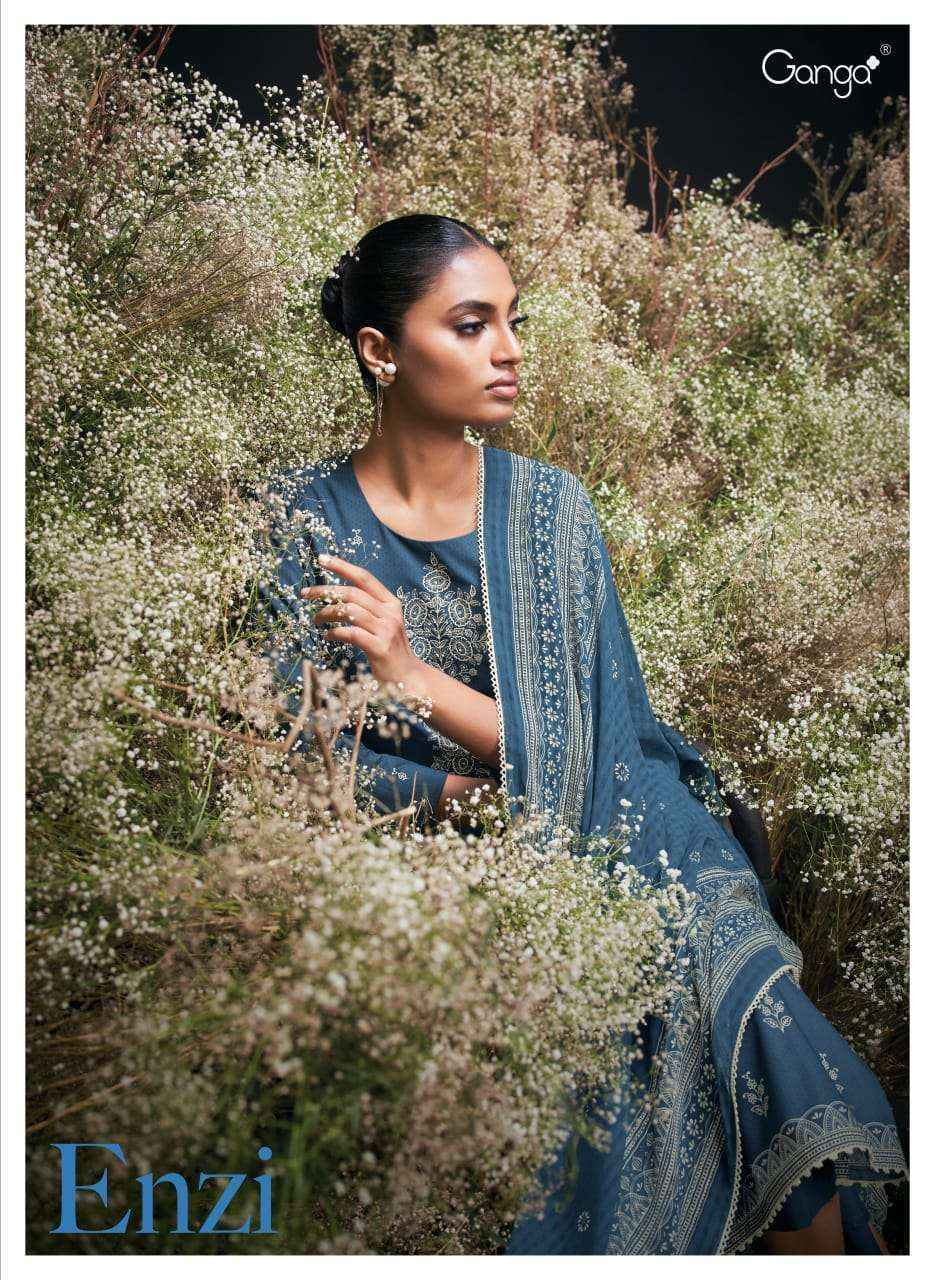 Ganga Enzi Cotton Dress Material Wholesale Price ( 6 Pcs Catalog )