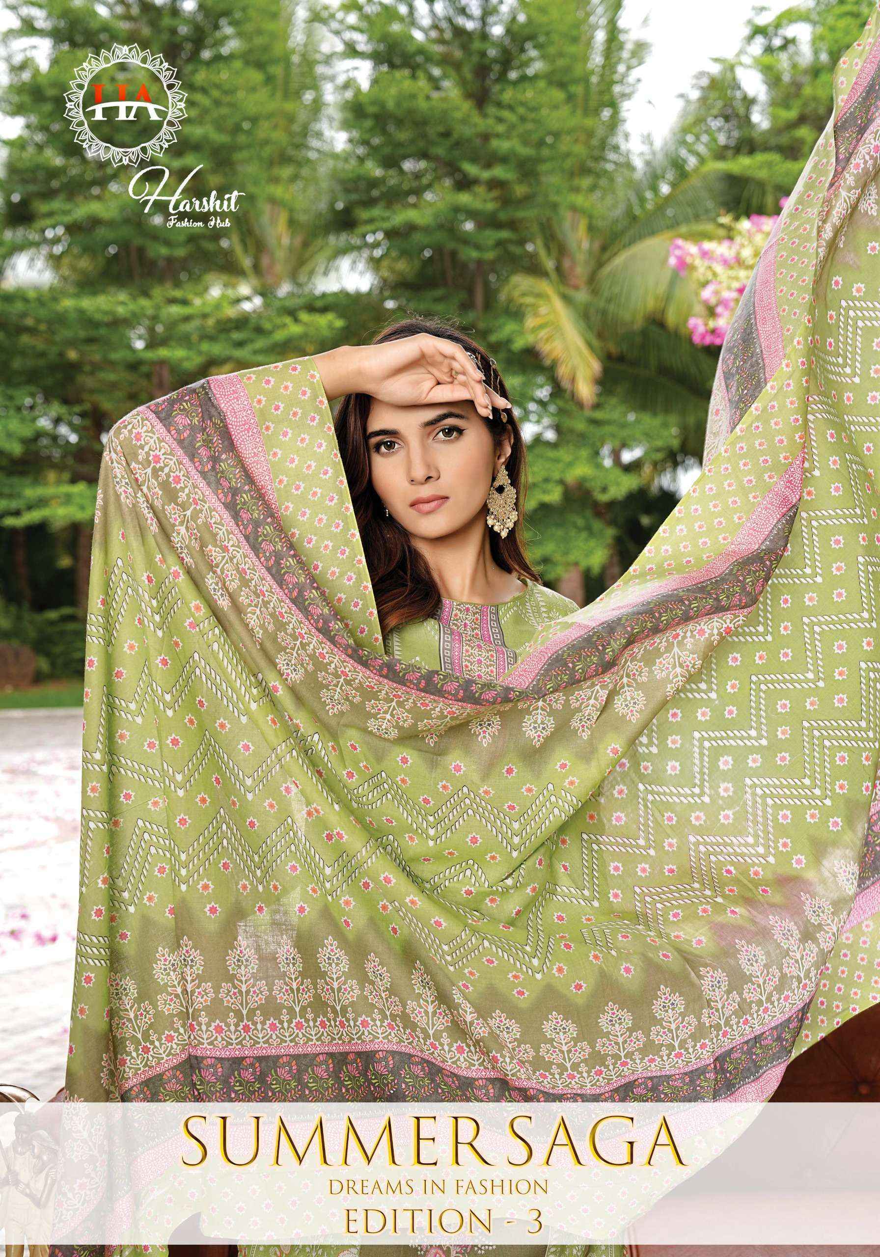 Harshit Fashion Summer Saga Edition 3 Cotton Dress Material Wholesale Price ( 8 Pcs Catalog )