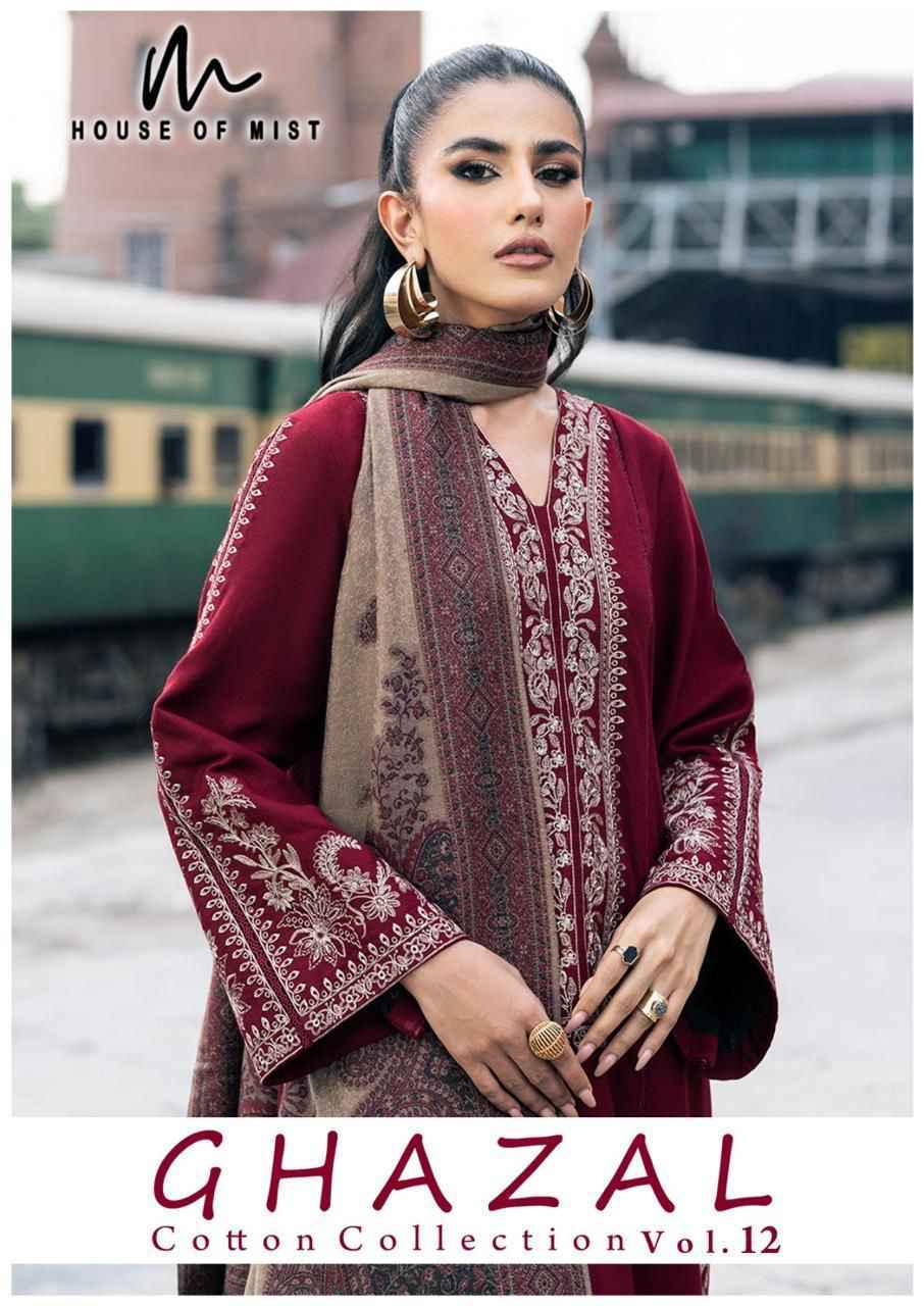 HOUSE OF MIST GHAZAL VOL-12 PURE COTTON PAKISTANI SUITS ( 6 PCS CATALOG )