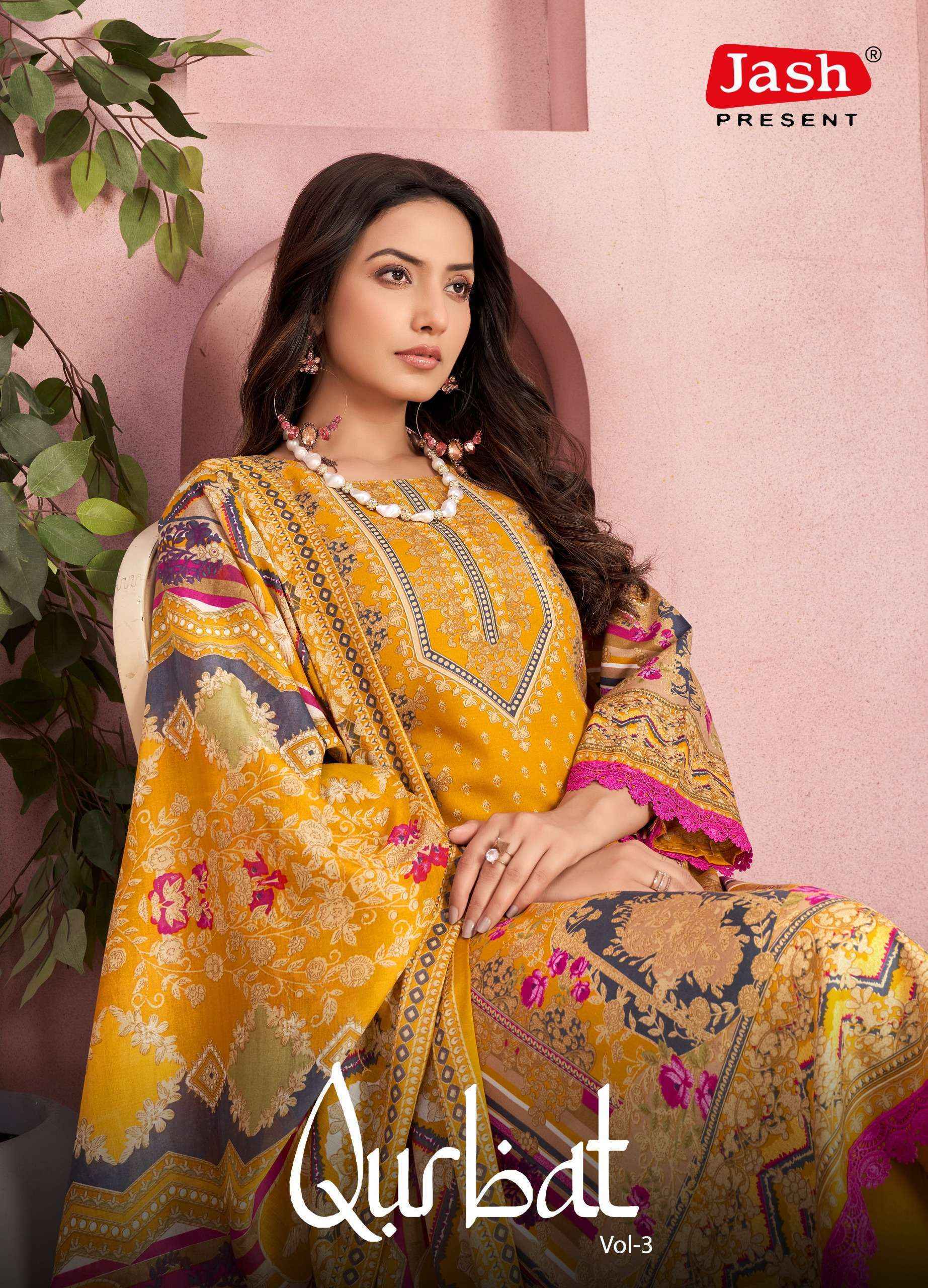 Jash Qurbat Vol-3 Cotton Dress Material New Catalog (8 pcs Catalogue)