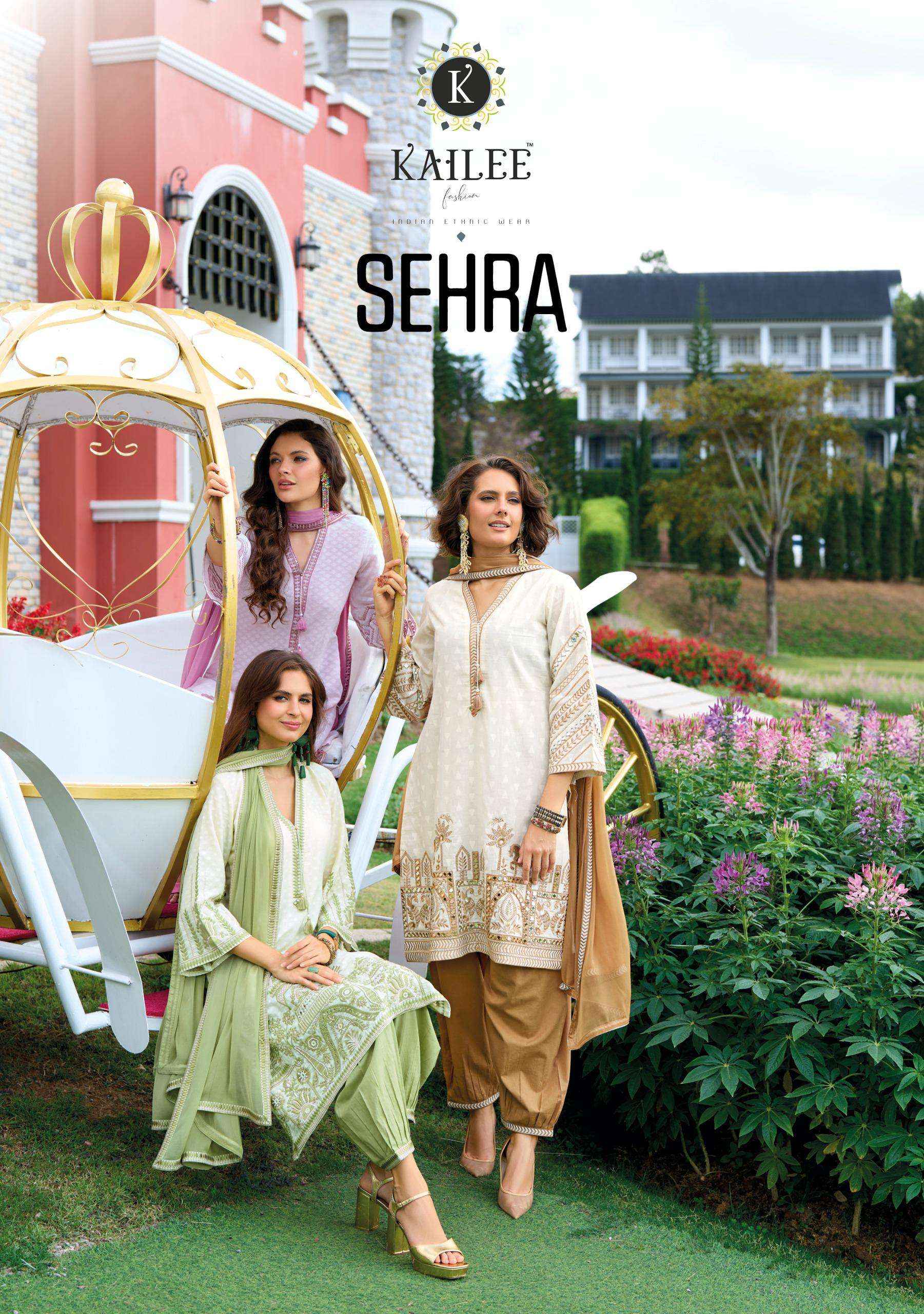 KAILEE SEHRA COTTON DESIGNER LADIES READYMADE SUIT ( 3 PCS CATALOGUE )