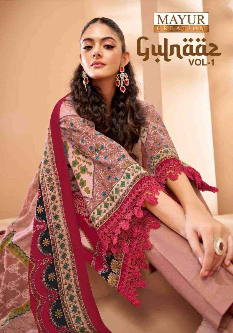 Mayur Creation Gulnaaz Vol-1 Cotton Dress Material Wholesale Surat (8 pcs Catalogue)
