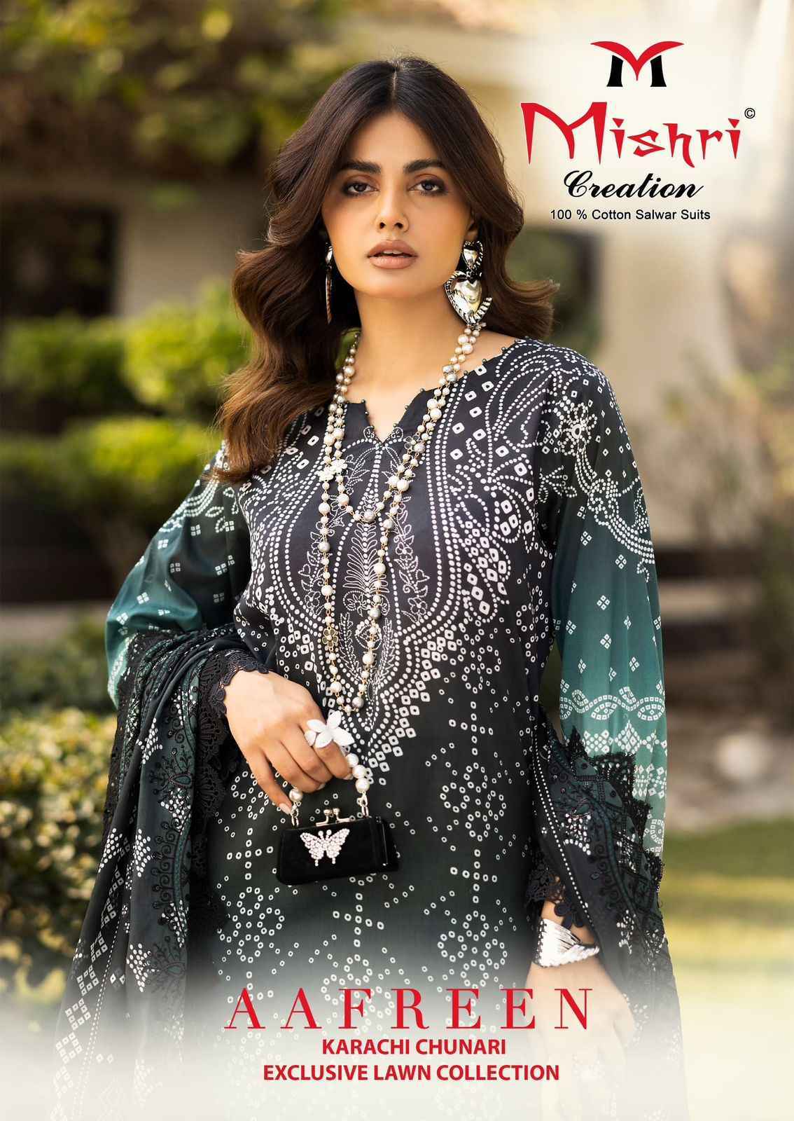 MISHRI CRATION AAFREEN PURE LAWN COTTON SUITS AT WHOLESALE PRICE ( 6 PCS CATALOGUE )