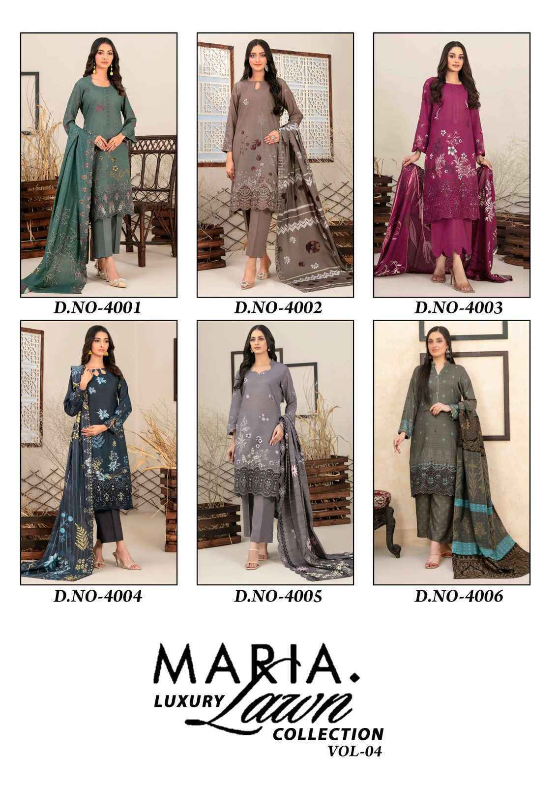 Miss World Choice Maria Vol 4 Cotton Pakistani Suits Wholesale surat ( 6 pcs Catalogue )