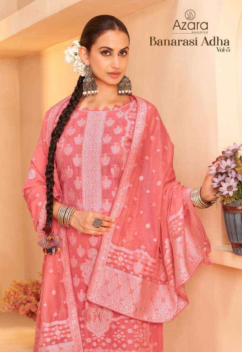 Radhika Azara Banarashi Adah Vol 5 Cotton Jacquard Suit Wholesale Textile ( 6 pcs Catalogue )