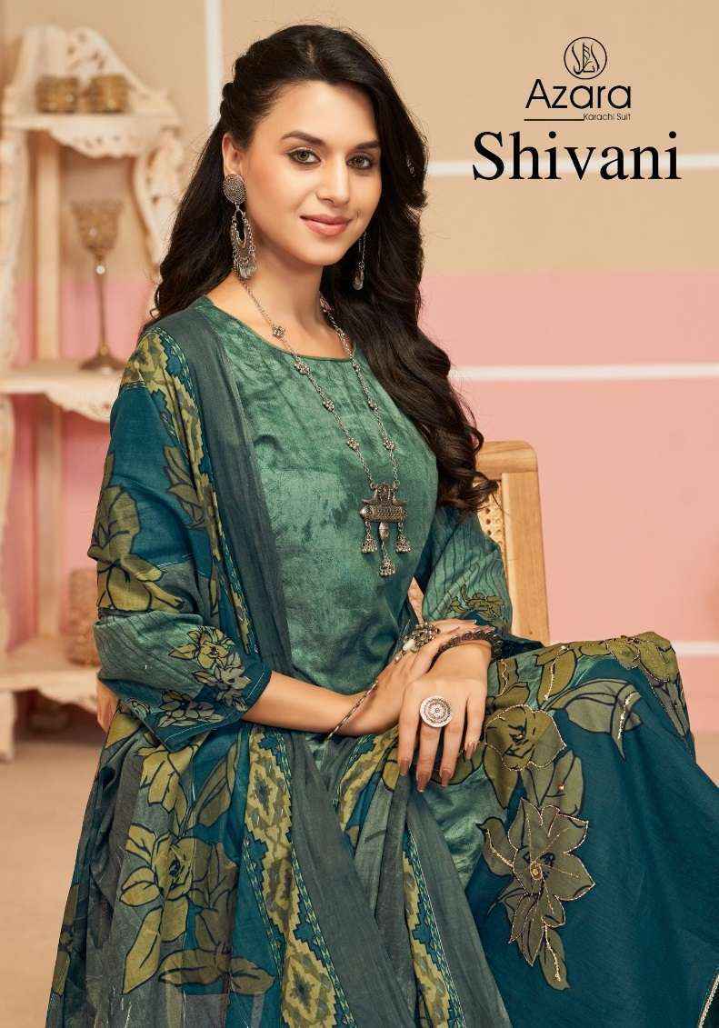 Radhika Fashion Azara shivani Lawn Cotton Suits Latest Catalog ( 3 pcs Catalogue )