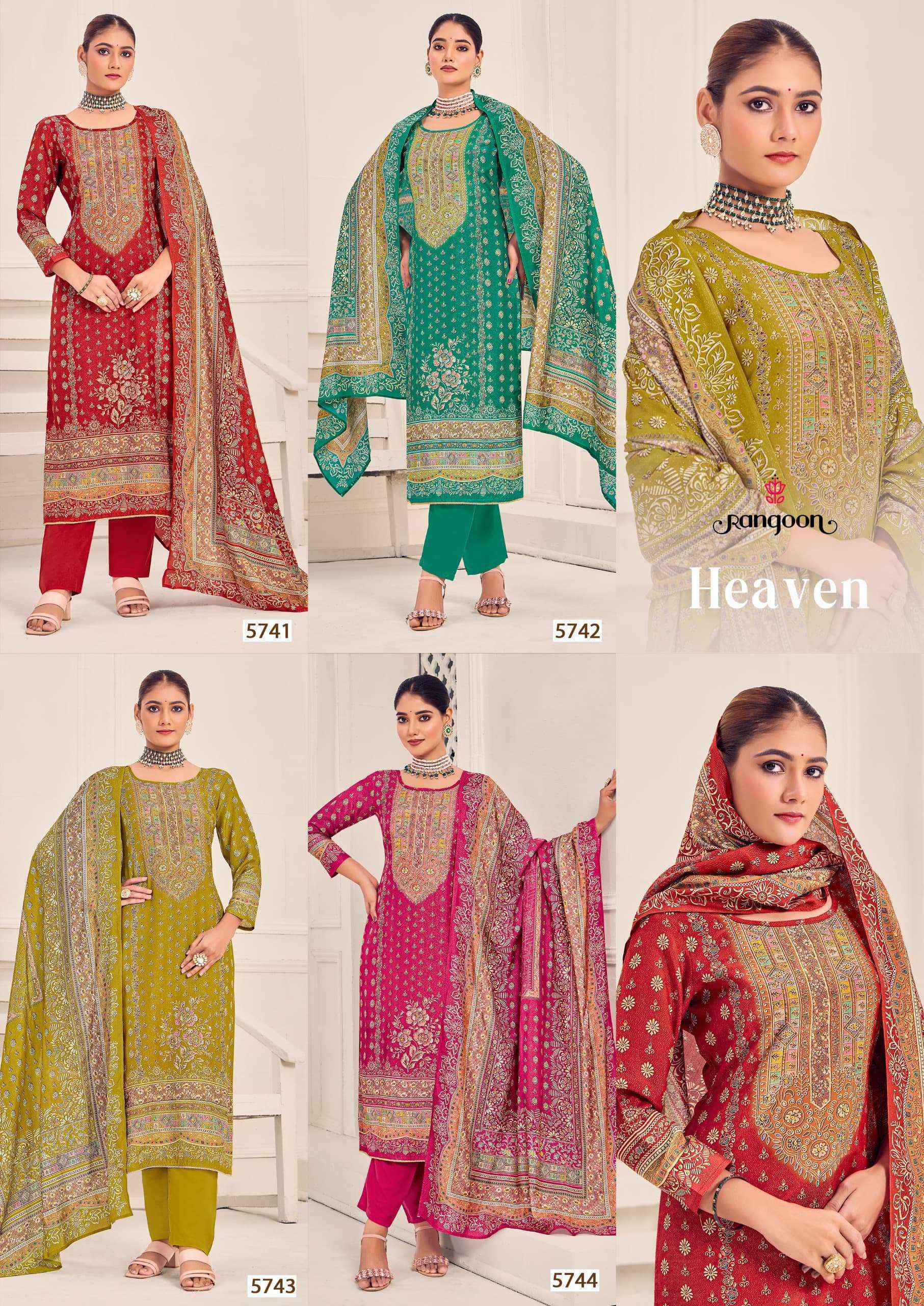Rangoon Heaven Musline Kurti Combo Set Wholesale Price ( 4 Pcs Catalog )