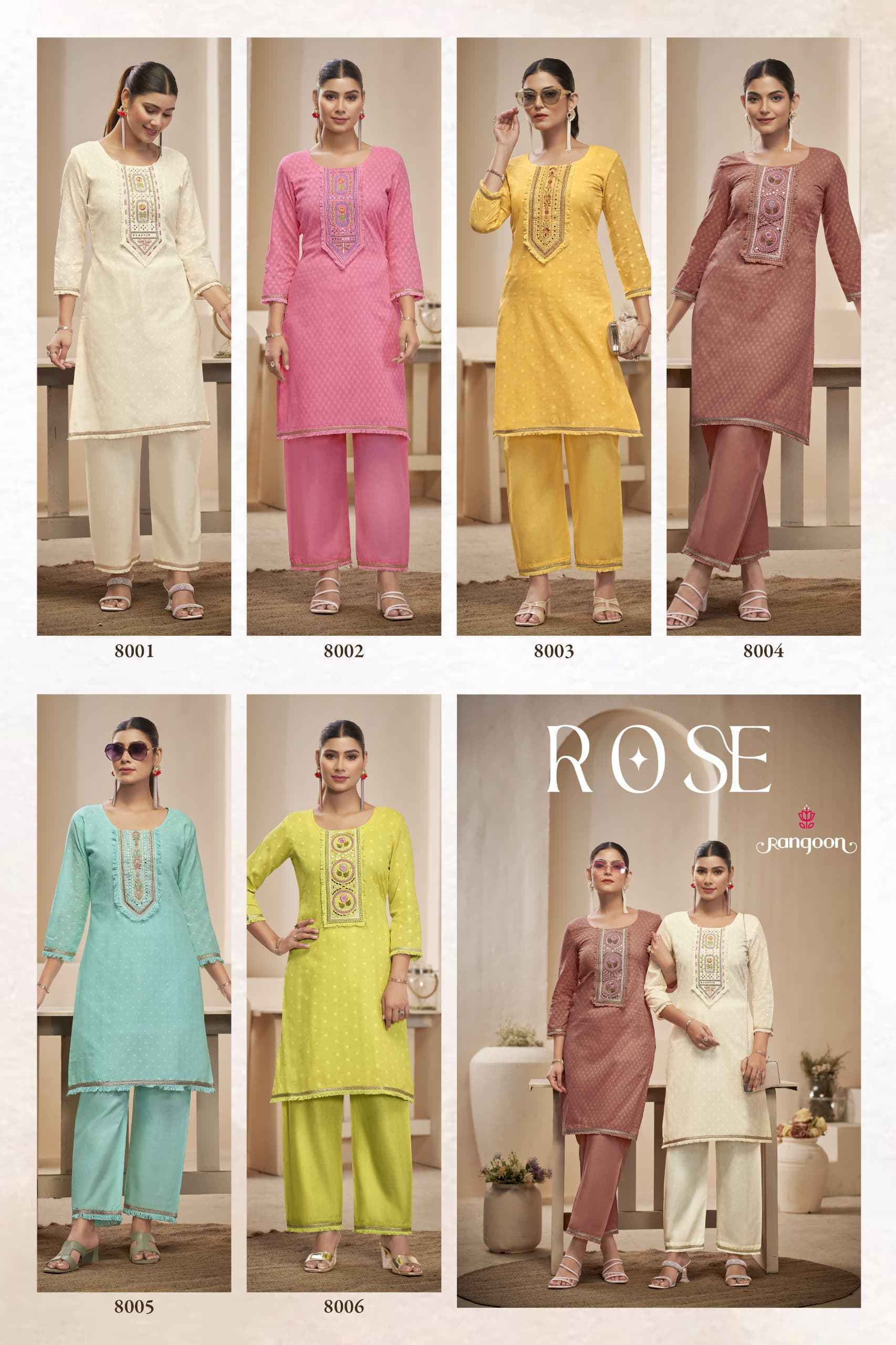 Rangoon Rose Cotton Readymade Suit With Bottom Wholesale Price ( 6 Pcs Catalog )