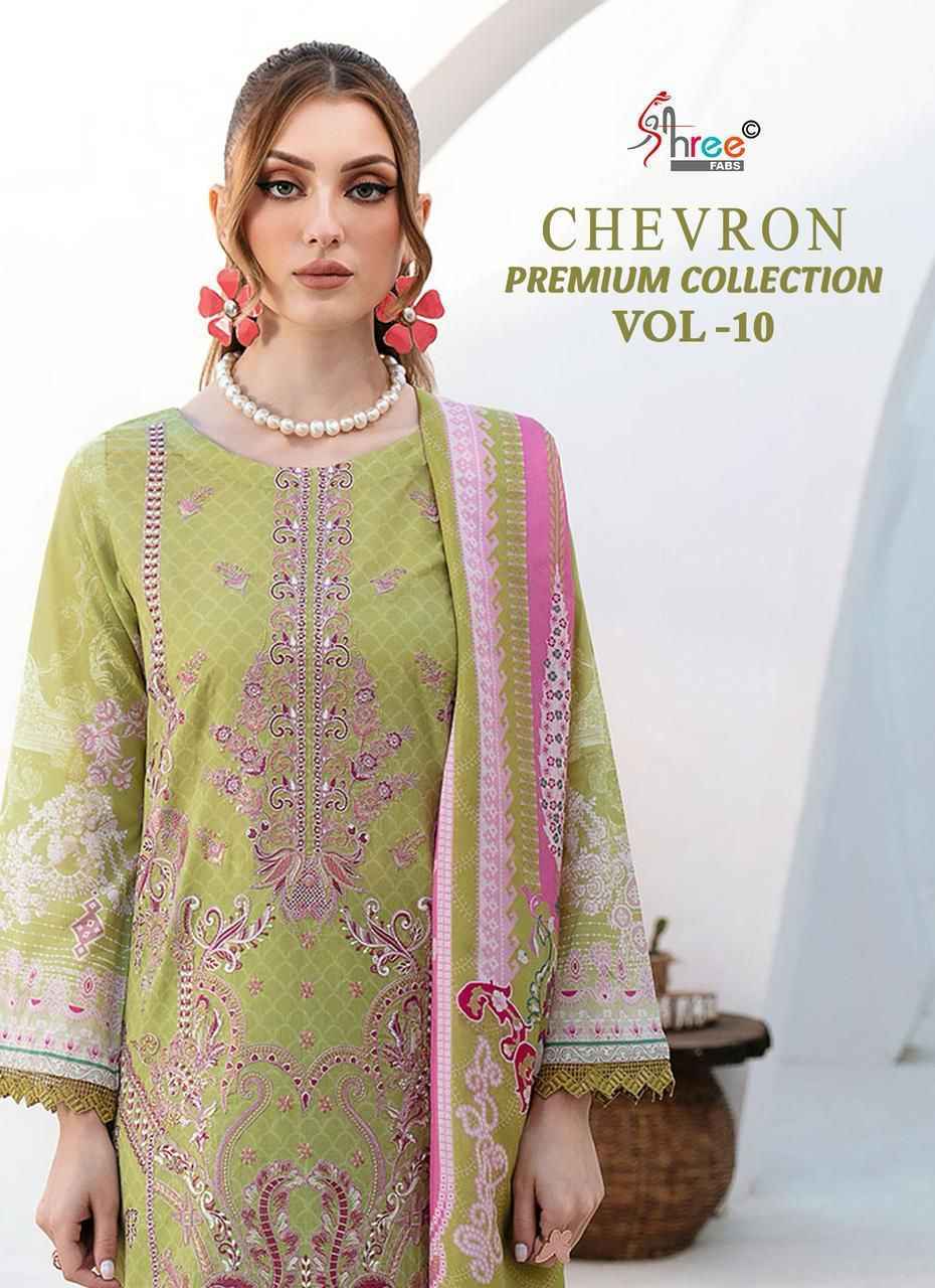 Shree Fabs Chevron Premium Collection Vol 10 Cotton Pakistani Suits ( 8 pcs Catalogue )