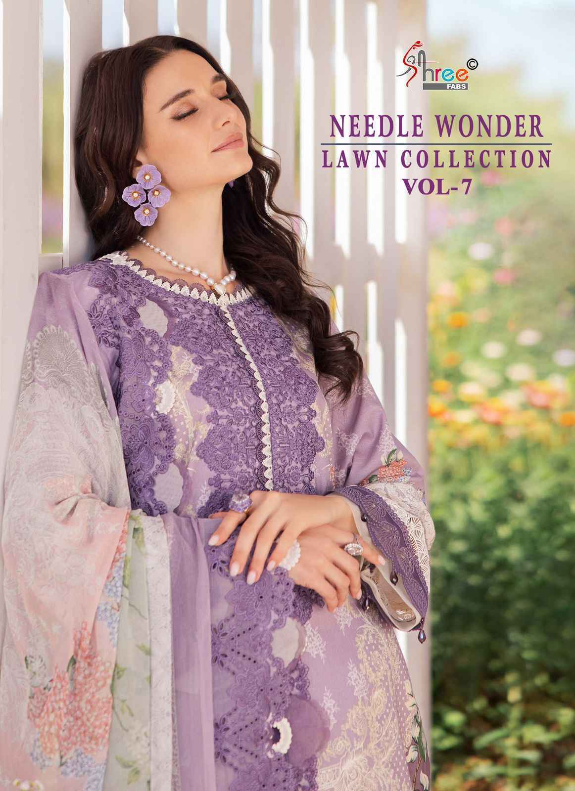 Shree Fabs Needle Wonder Lawn Collection Vol 7 Cotton Pakistani suits ( 7 pcs Catalogue )
