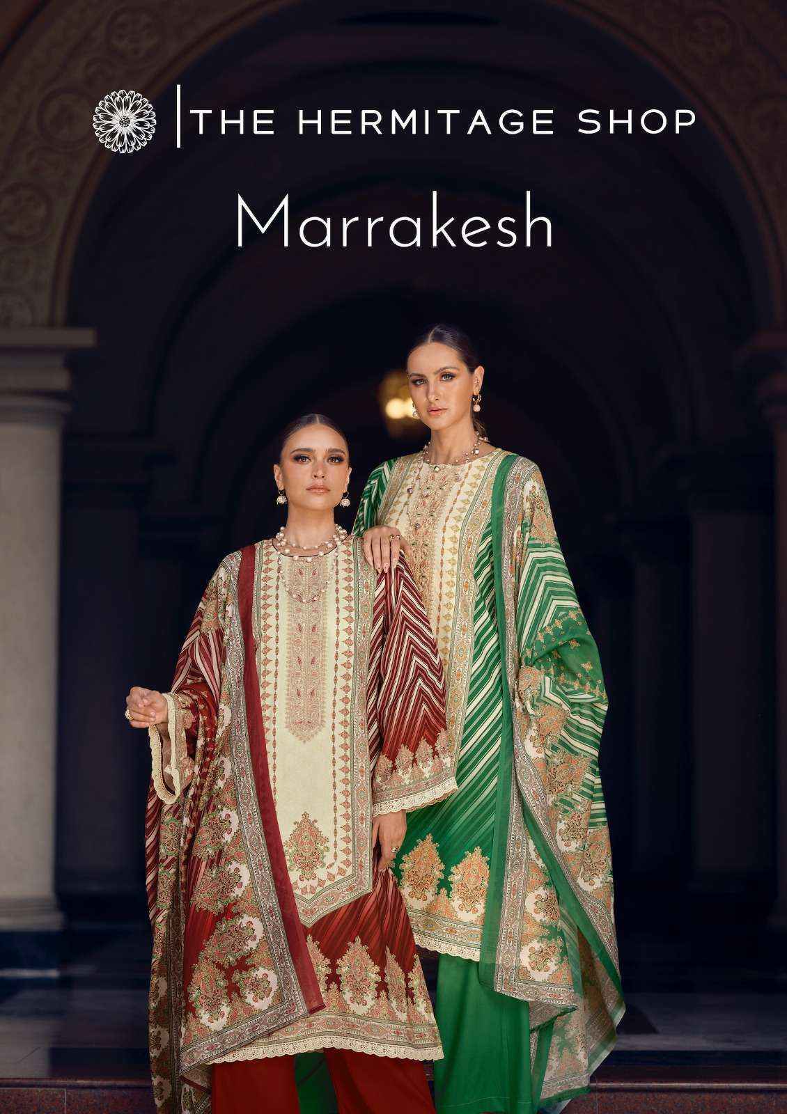 The Hermitage Shop Marrakesh Jam Satin Dress Material Wholesale Price ( 6 Pcs Catalog )