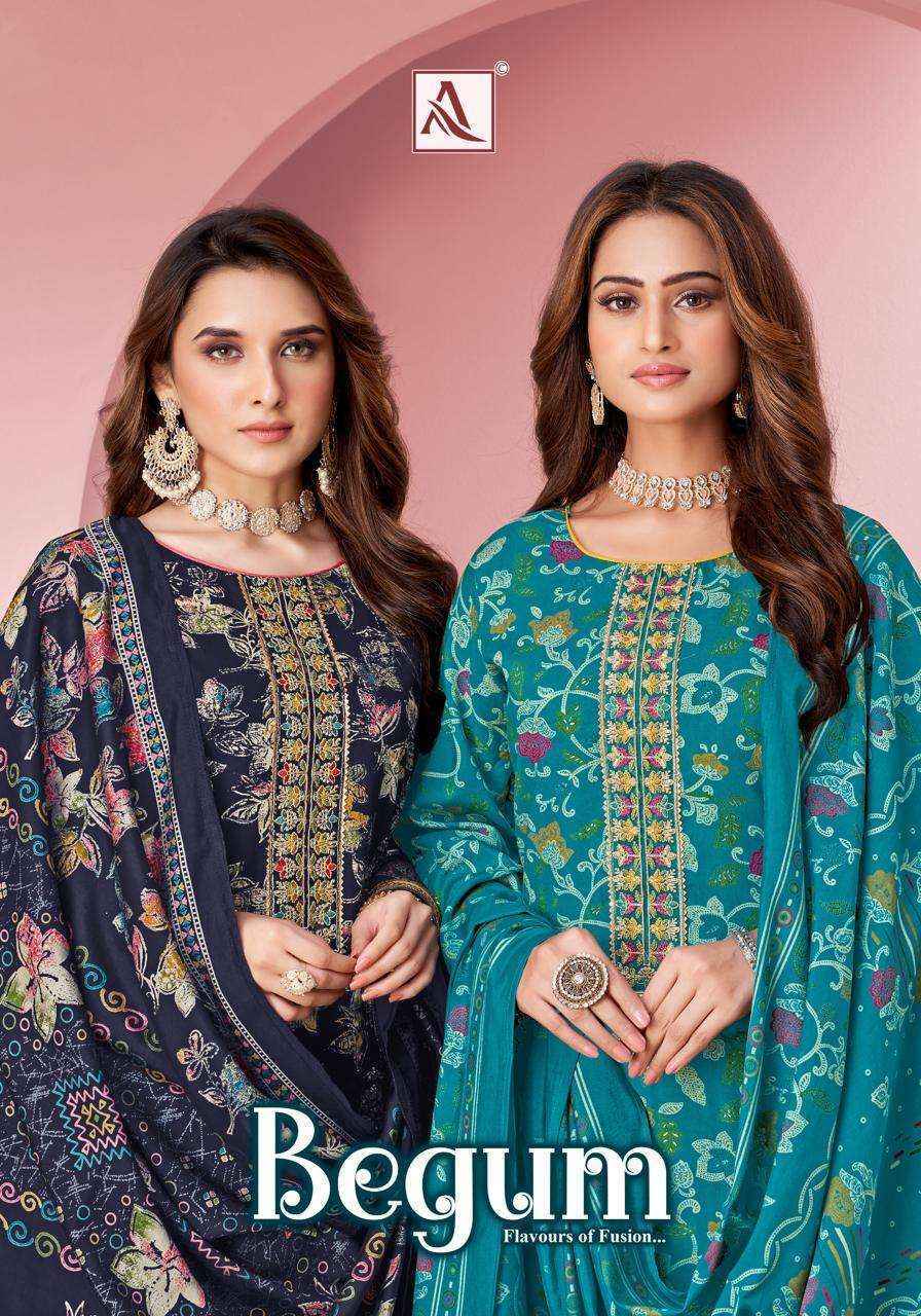 Alok Begum Viscose Rayon Dress Material Wholesale Price ( 6 Pcs Catalog )