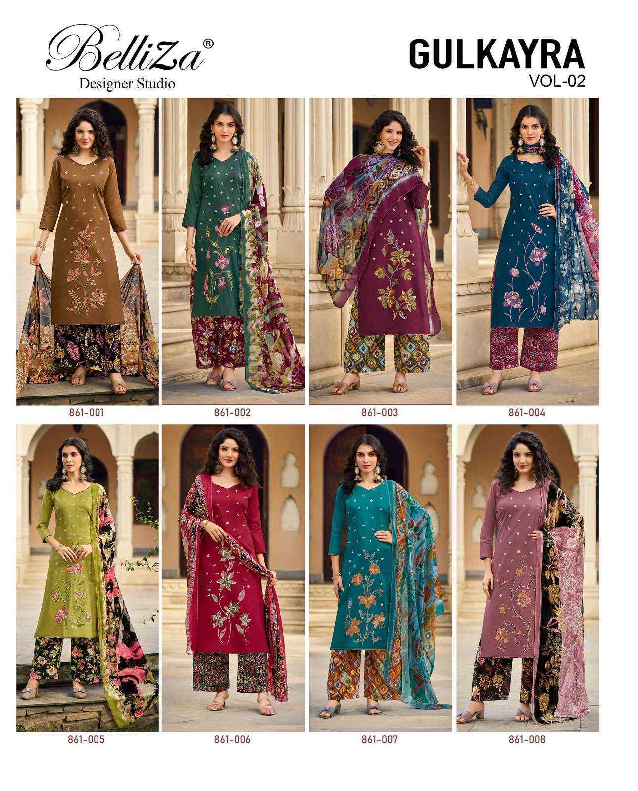 Belliza Gulkayra Vol 2 Jam Cotton Dress Material Wholesale Surat (8 pcs Catalogue