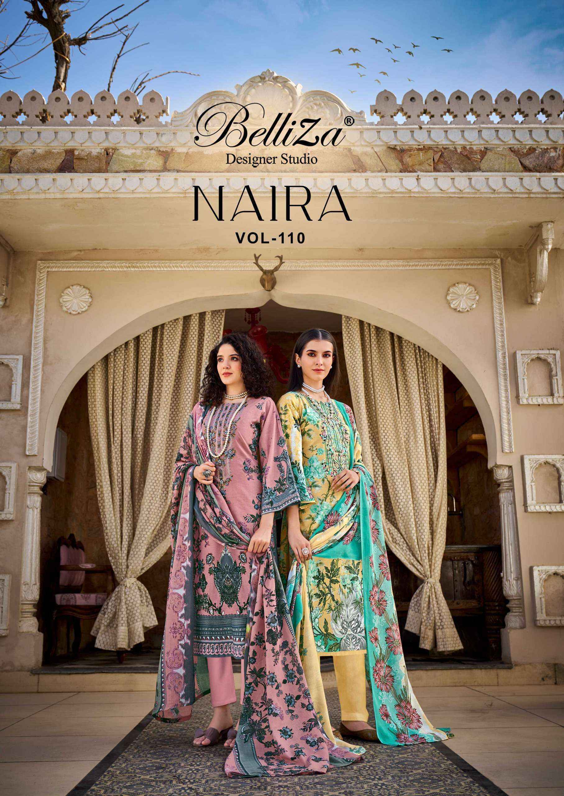 Belliza Naira Vol 110 Cotton Dress Material Surat Market Wholesale ( 8 pcs Cataloge )