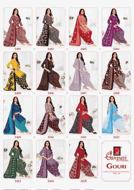 Ganpati Gouri Vol 10 Cotton Dress Material Wholesale Price ( 15 pcs Catalogue
