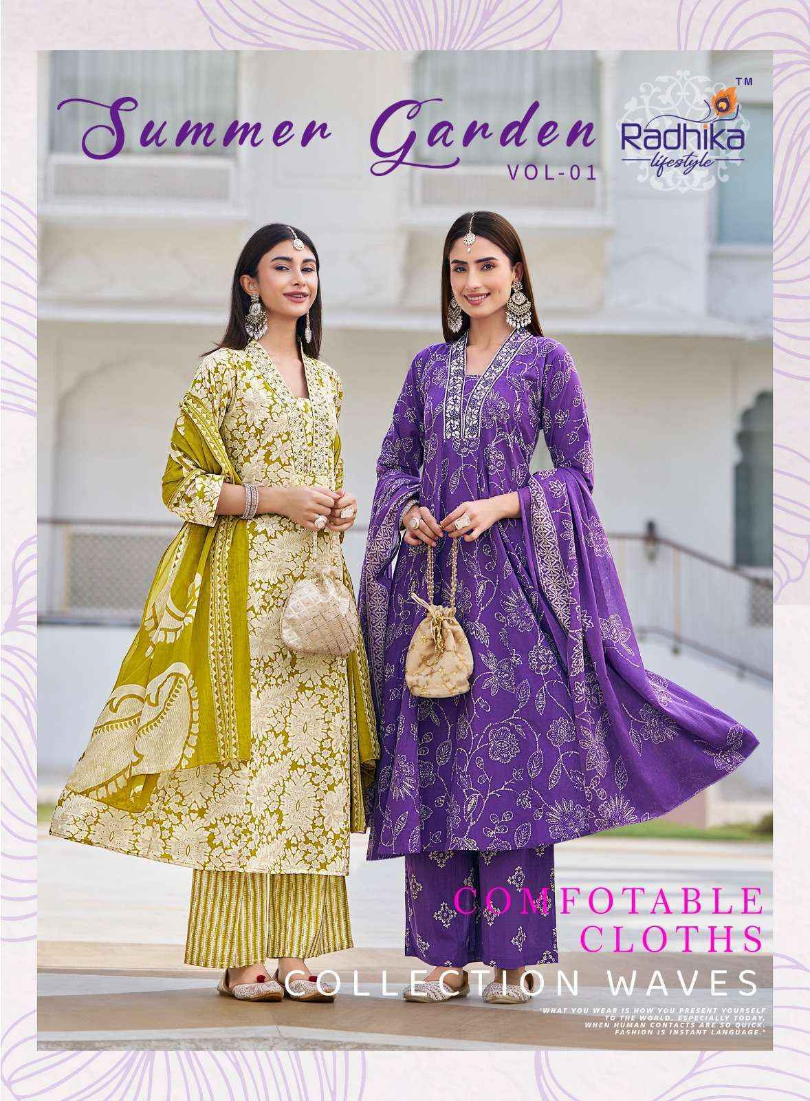 Radhika Lifestyle Summer Garden Vol 1 Cotton Kurti Combo Wholesale Price ( 8 Pcs Catalog )
