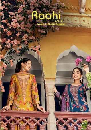 Rupali Fashion Raahi Vol 4 Musline Dress Material Wholesale Price ( 6 Pcs Catalog )