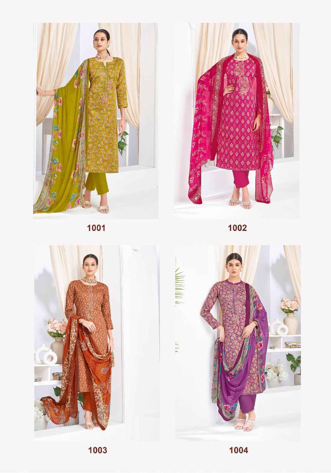 Suryajyoti Kalpana Vol 1 Jam Satin Dress Material 6 pcs Catalogue