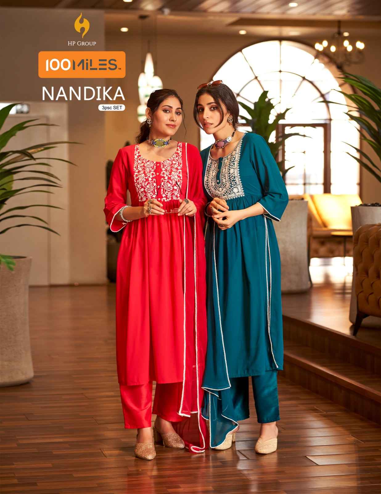 100 MILES NANDIKA GEORGETTE KURTIS CATALOG WHOLESALE FACTORY PRICE