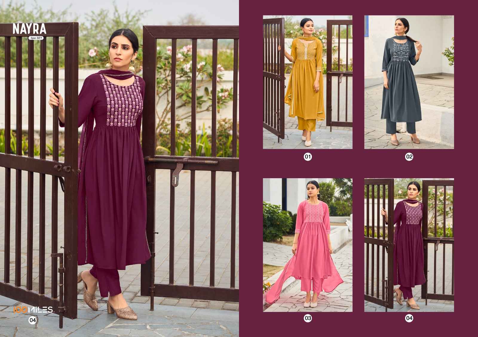 100 MILES NAYRA GEORGETTE READYMADE KURTIS CATALOG - WHOLESALE FACTORY PRICE