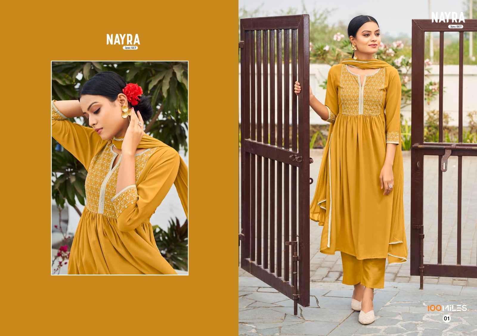 100 MILES NAYRA GEORGETTE READYMADE KURTIS CATALOG - WHOLESALE FACTORY PRICE