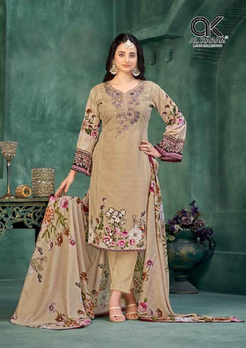 Al Karam Gulfam Vol 3 Cotton Dress Material Wholesale Factory Price