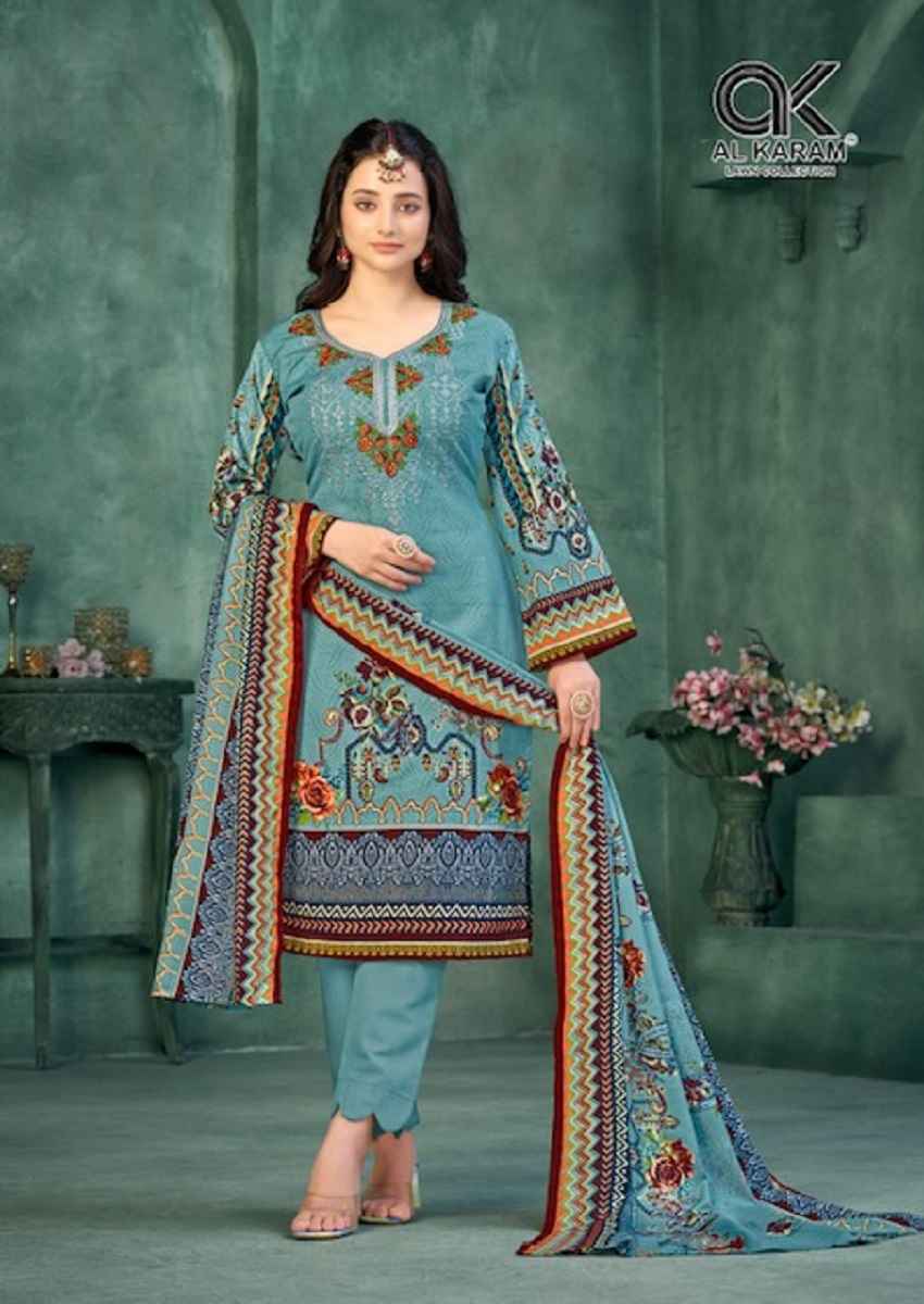 Al Karam Gulfam Vol 3 Cotton Dress Material Wholesale Factory Price