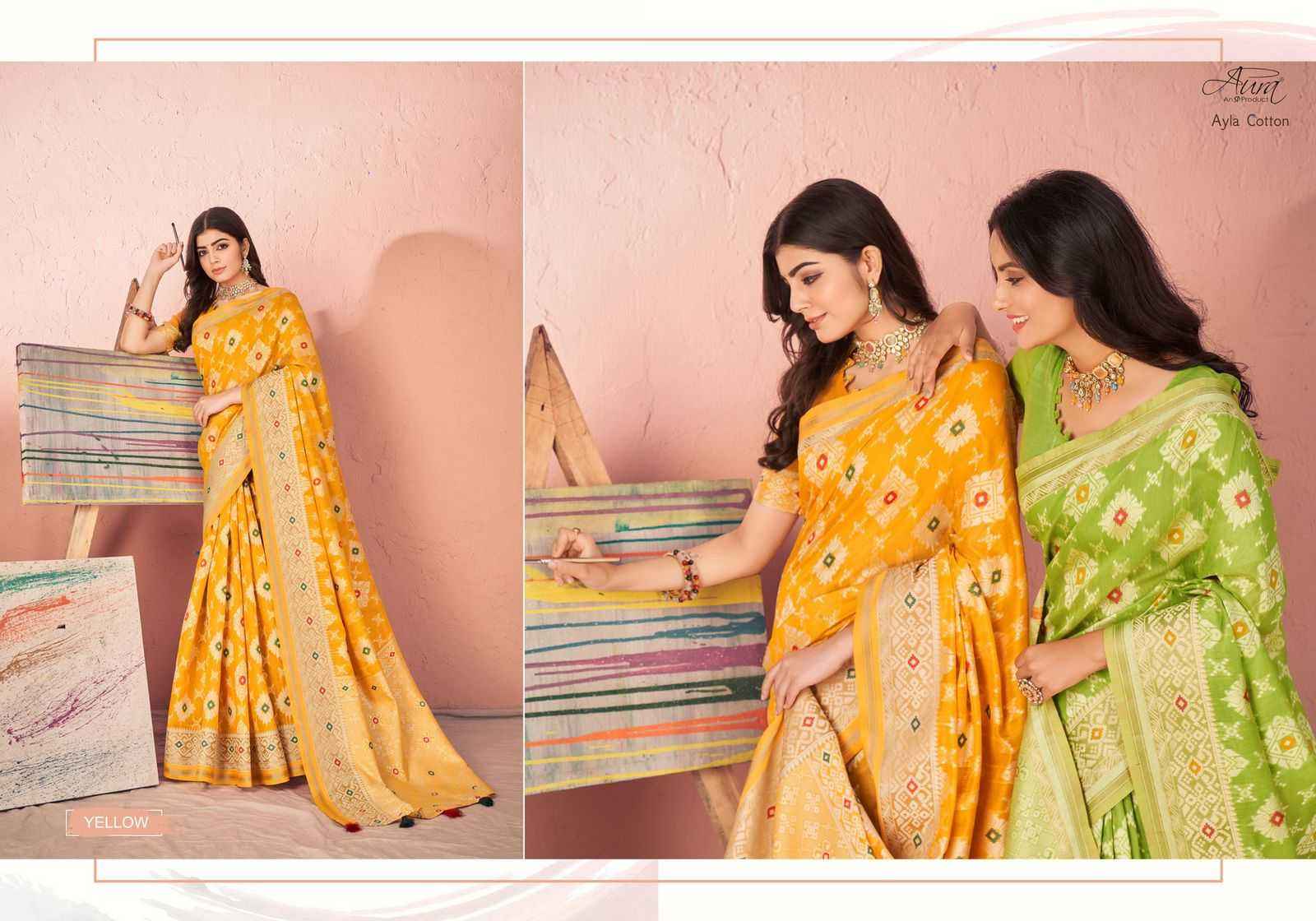 AURA SAREE AYLA COTTON COMFORTABLE TO WEAR SAREES