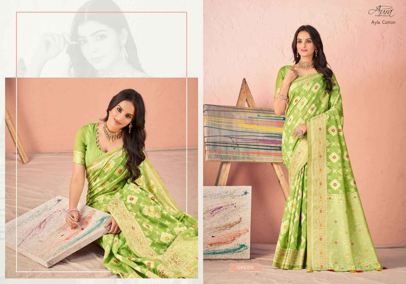 AURA SAREE AYLA COTTON COMFORTABLE TO WEAR SAREES