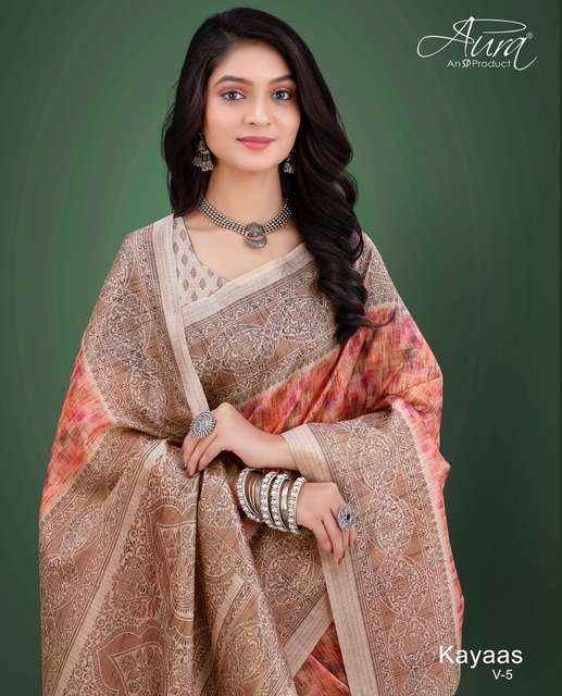 AURA SAREES KAYAAS VOL-5 BY FANCY SAREES WHOLESALE FACTORY PRICE