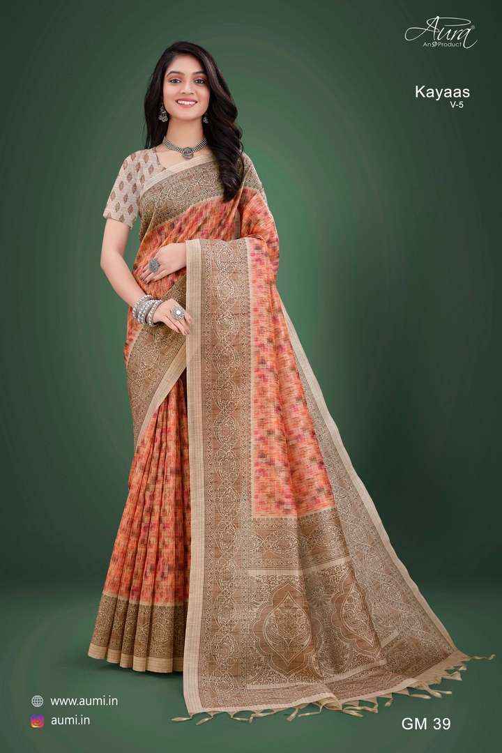 AURA SAREES KAYAAS VOL-5 BY FANCY SAREES WHOLESALE FACTORY PRICE