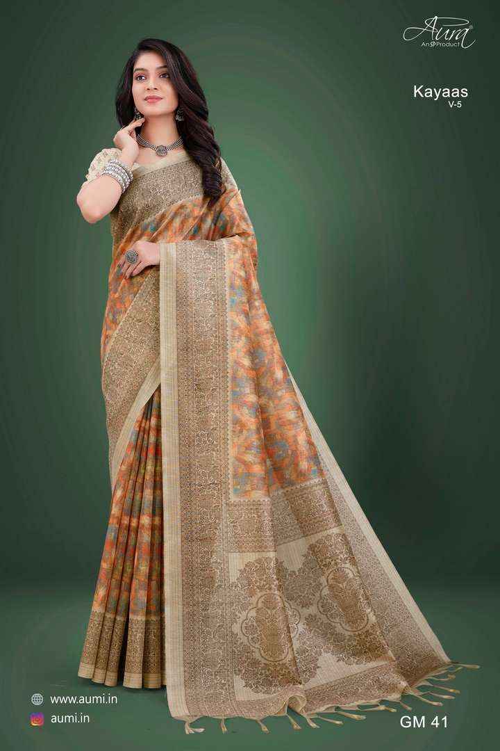 AURA SAREES KAYAAS VOL-5 BY FANCY SAREES WHOLESALE FACTORY PRICE