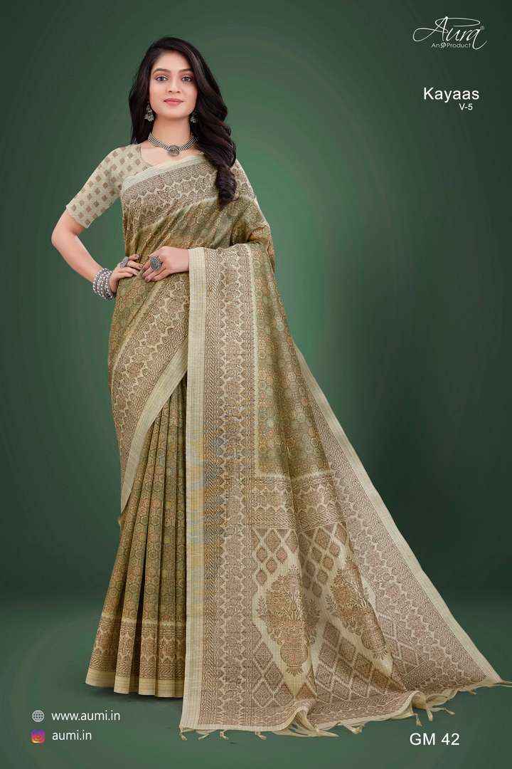 AURA SAREES KAYAAS VOL-5 BY FANCY SAREES WHOLESALE FACTORY PRICE