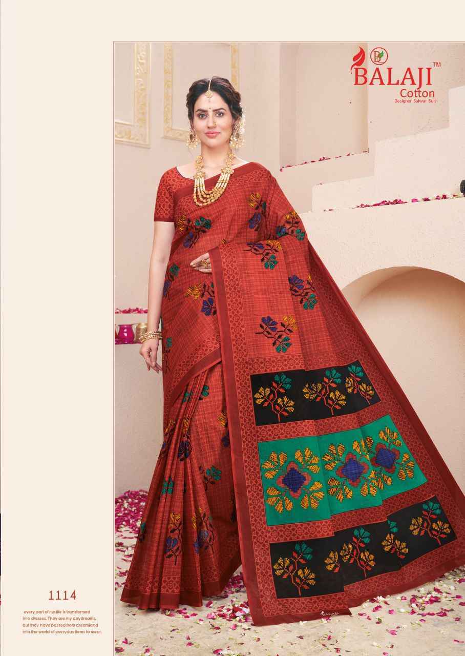 Balaji Leelavati Vol 11 Cotton Saree Wholesale Factory Price