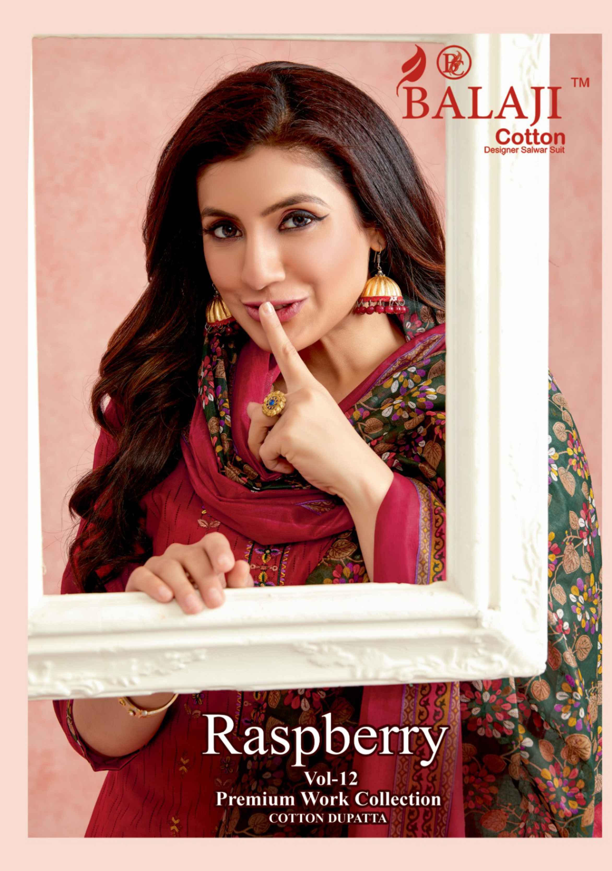 Balaji Raspberry Vol 12 Cotton Dress Material 12 pcs Catalogue - Wholesale Factory Price