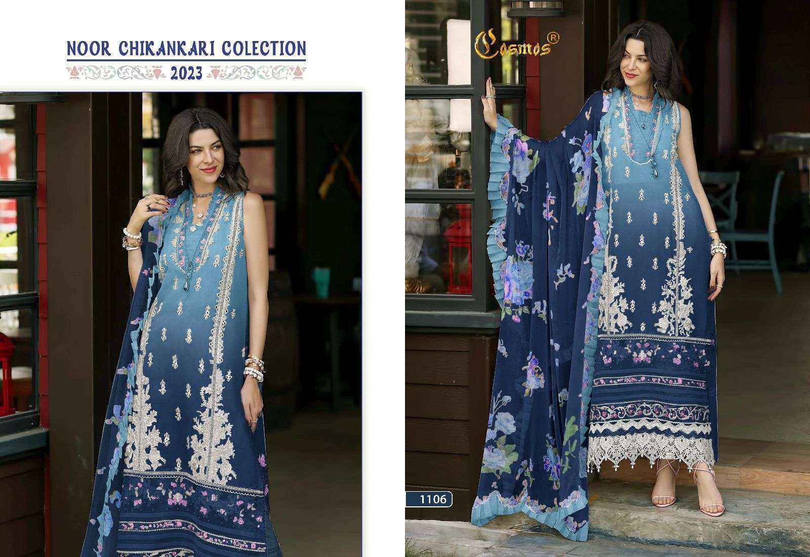 Cosmos Noor Chikankari Collection 2023 Lawn Cotton Dress Material 6 pcs Catalogue - Wholesale Factory