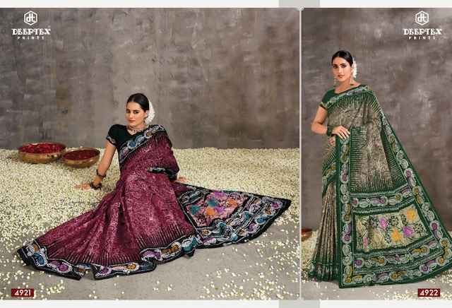 Deeptex Mother India Vol 49 Cotton Saree 30 pcs Catalogue - Wholesale Factory