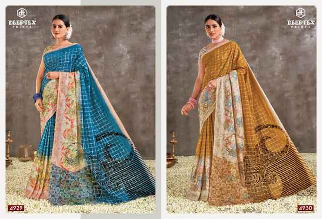 Deeptex Mother India Vol 49 Cotton Saree 30 pcs Catalogue - Wholesale Factory