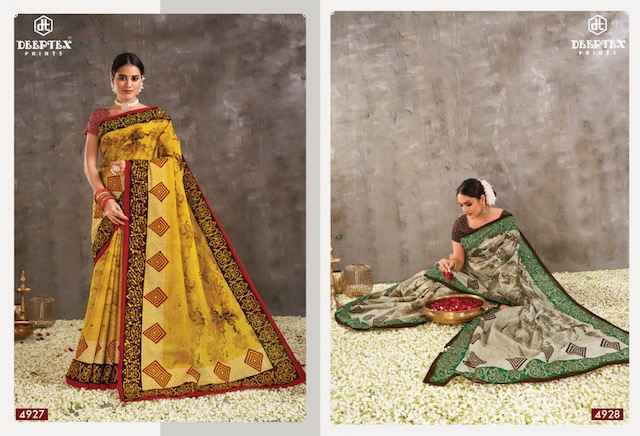 Deeptex Mother India Vol 49 Cotton Saree 30 pcs Catalogue - Wholesale Factory