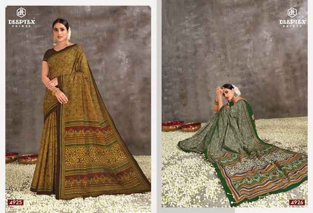 Deeptex Mother India Vol 49 Cotton Saree 30 pcs Catalogue - Wholesale Factory