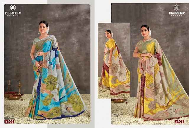 Deeptex Mother India Vol 49 Cotton Saree 30 pcs Catalogue - Wholesale Factory