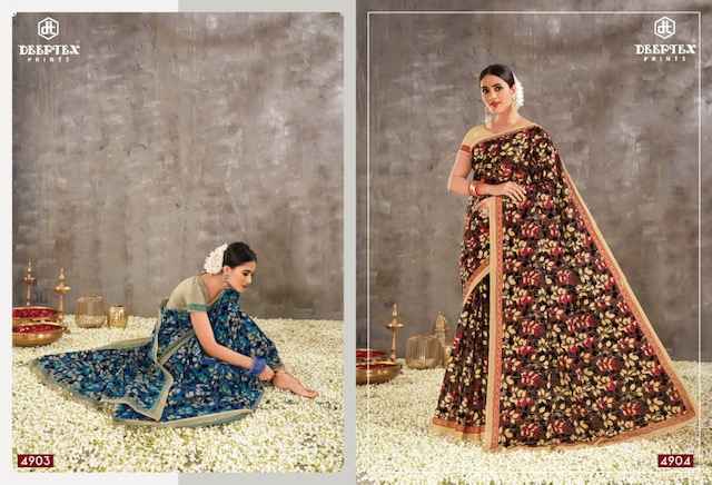 Deeptex Mother India Vol 49 Cotton Saree 30 pcs Catalogue - Wholesale Factory